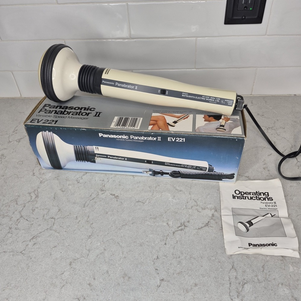 Panasonic Panabrator II Variable Speed Massager EV221 Full Body Handheld w/Box